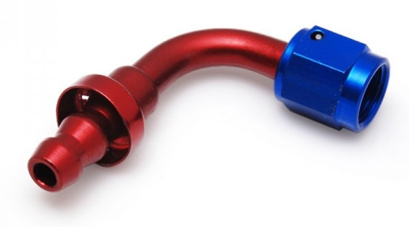 картинка Фитинг AN4 90 гр - резьба-хомут (12 мм) магазин  StreetTuning 