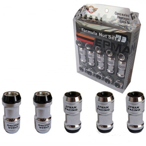 картинка Комплект гаек Epman Formula Wheels, черные М12 х 1.5 магазин  StreetTuning 