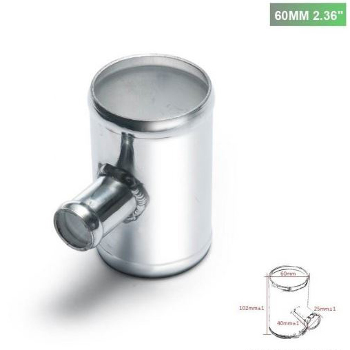 картинка Фланец под Blow-Off T-pipe универсальный 25 мм, диаметр фланца 60 мм магазин  StreetTuning 