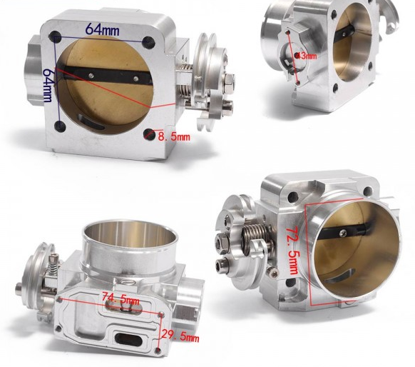 картинка Дроссельная заслонка для Mitsubishi Lancer Evo 4,5,6,  70 мм магазин  StreetTuning 