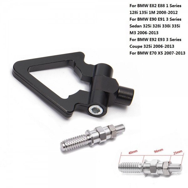 картинка Буксировочный крюк "Стрелка" для BMW E82 E88 E90 E91 E92 E93, черный магазин  StreetTuning 