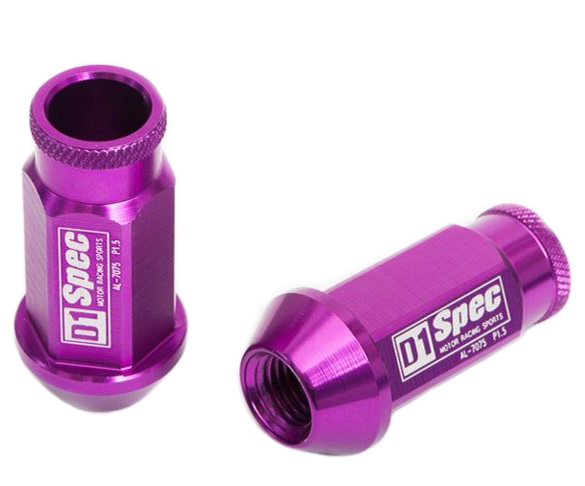 картинка Комплект гаек D1 Spec 52 мм, фиолетовые М12 х 1.5 магазин  StreetTuning 