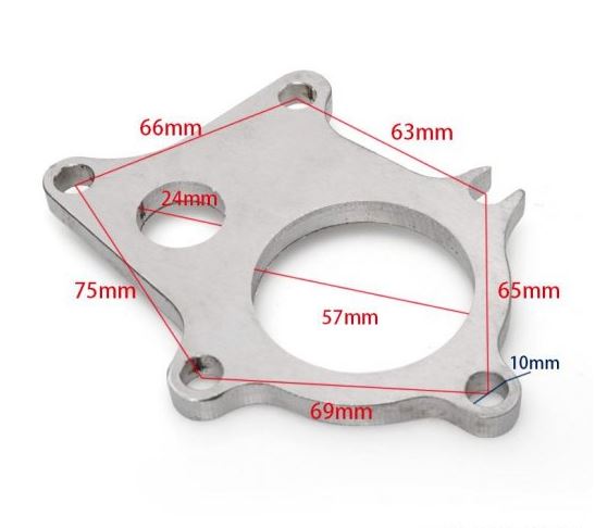 картинка Фланец под турбину T3 T3/T4 (5Болтов) магазин  StreetTuning 