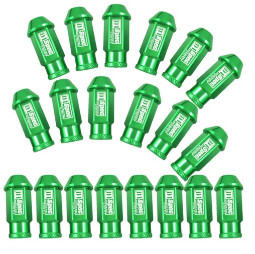 картинка Комплект гаек D1 Spec 52 мм, зеленые М12 х 1.25 магазин  StreetTuning 