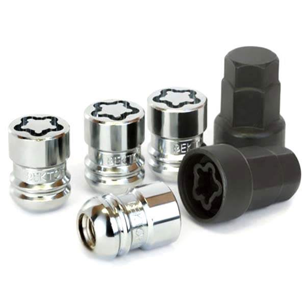 картинка Комплект секретных гаек 12x1.5, 35 мм, сфера. - C726445(35L)B/EM-2Key магазин  StreetTuning 