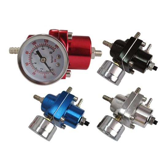 картинка Топливный регулятор Epman с белым манометром 0 - 140 PSI, черный магазин  StreetTuning 