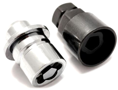 картинка Комплект секретных гаек 14x1.5, 33 мм, конус. - C726448(33L)FordEM-2Key магазин  StreetTuning 