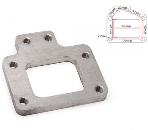 картинка Фланец под турбину T2/T25/T28/GT28, для Nissan магазин  StreetTuning 
