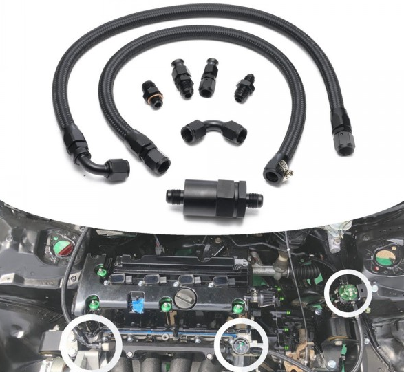картинка Комплект подачи и обратки топлива для свапа двигателей K20/K24 магазин  StreetTuning 