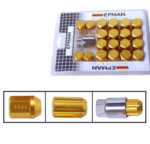 картинка Комплект гаек EPMAN RACING RS, золотые М12 х 1.5 магазин  StreetTuning 