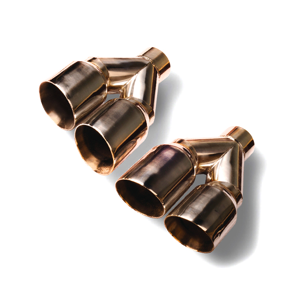 картинка Насадка на глушитель Remus  Style, двойной. скосый D-63*89 мм L-300 мм магазин  StreetTuning 