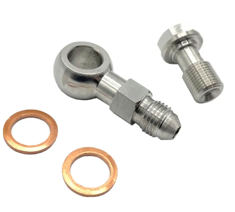 картинка Банджо-фитинг AN6, 0 гр с банджо-болтом 12х1.5 магазин  StreetTuning 