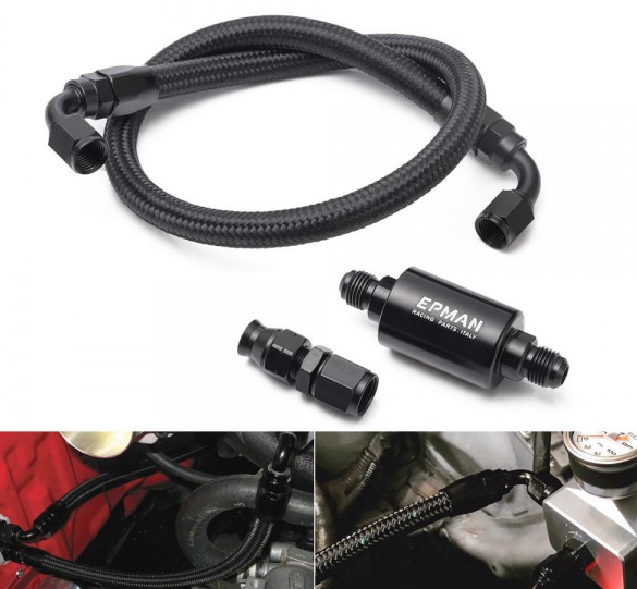 картинка Комплект топливной магистрали EPMAN с фильтром – Tucked Fuel Line Kit магазин  StreetTuning 