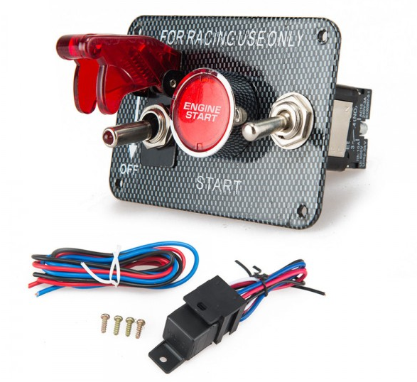 картинка Панель запуска ДВС с 2-мя тумблерами №3 магазин  StreetTuning 
