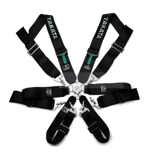 картинка Ремень безопасности 6-ти точечный TAKATA Style Camlock , черный магазин  StreetTuning 