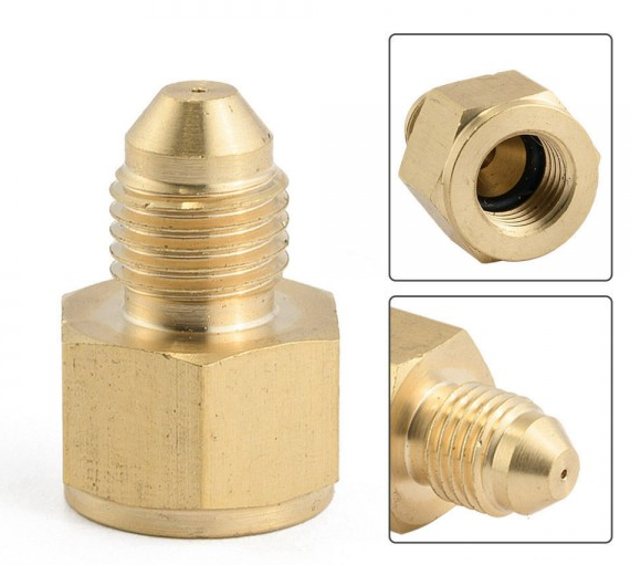 картинка Адаптер-рестриктор мама AN4 - папа AN4 латунь магазин  StreetTuning 