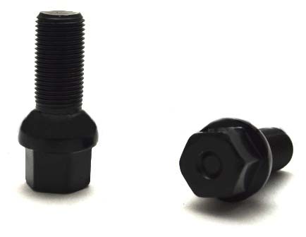 картинка Болт Starleks М14х1,25, высота 27 мм, сфера, ключ 17мм, черный (S17F27(R14)BC) магазин  StreetTuning 
