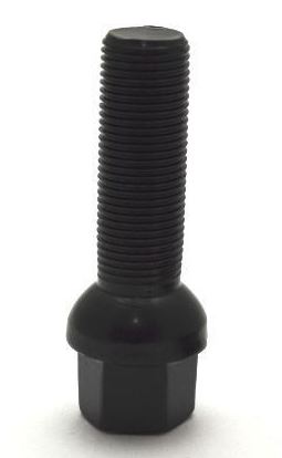 картинка Колесный болт Starleks M14x1.25 высота 55 мм, сфера, ключ 17 мм, черный магазин  StreetTuning 