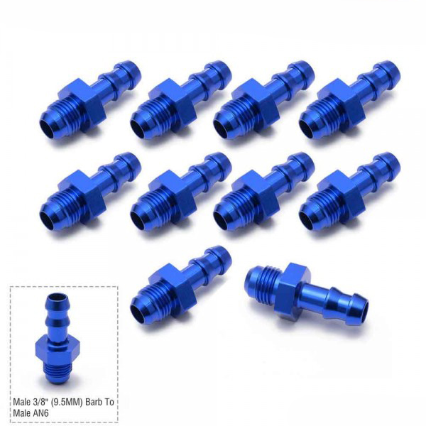 картинка Фитинг адаптер переходник папа AN6 - папа 3/8 ( 10 мм) магазин  StreetTuning 