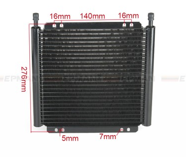 картинка Масляный радиатор трансмиссионный, 600 серия. черный, 24 рядов магазин  StreetTuning 