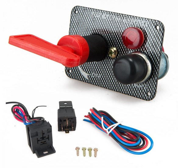 картинка Панель запуска ДВС с выключателем подачи тока и индикатором магазин  StreetTuning 