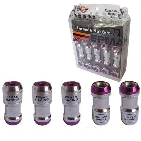 картинка Комплект гаек Epman Formula Wheels, фиолетовые  М12 х 1.5 магазин  StreetTuning 