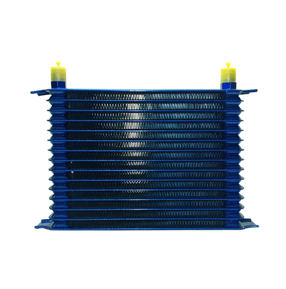 картинка Масляный кулер 15-ти рядный, под фитинг AN10, цвет синий. магазин  StreetTuning 