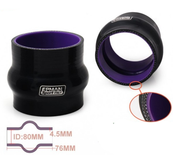 картинка Силиконовый патрубок Epman демпферный 83 мм, 0 гр. магазин  StreetTuning 