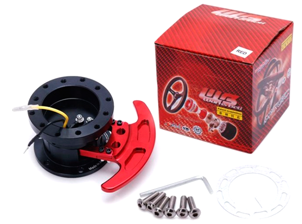 картинка Быстросъемная муфта для спортивного руля с красной ручкой магазин  StreetTuning 