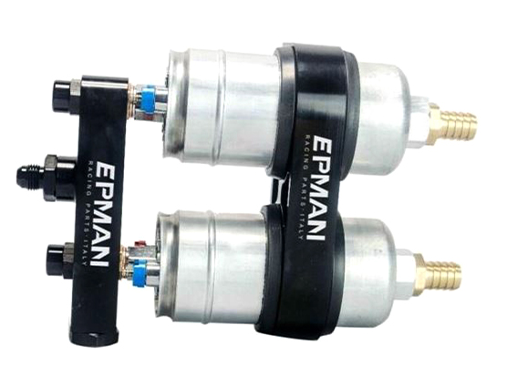 картинка Двойной брегет Epman для установки 2-ух топливных насосов 60 мм , черный. магазин  StreetTuning 