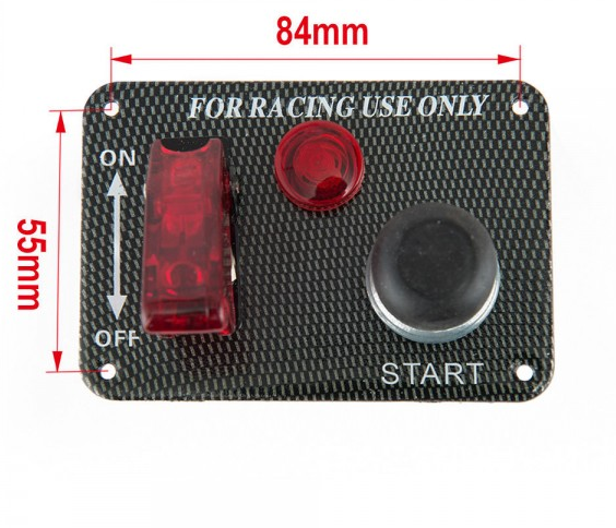картинка Панель запуска (зажигания) ДВС 1 кнопка старта, 1 тумблер магазин  StreetTuning 