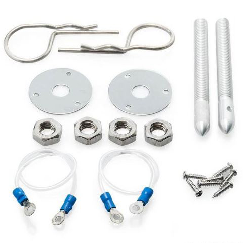 картинка Спортивные замки капота Epman Hood Pin, серебряные магазин  StreetTuning 