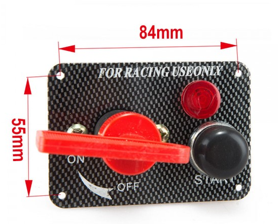 картинка Панель запуска ДВС с выключателем подачи тока и индикатором магазин  StreetTuning 