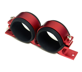 картинка Брегет для установки 2-ух топливных насосов 60 мм , красный. магазин  StreetTuning 