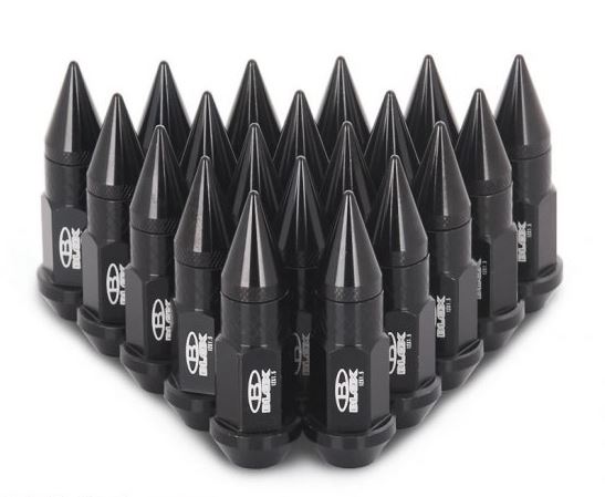 картинка Комплект гаек Blox style с наконечником 80 мм ,черные М12 х 1.5 магазин  StreetTuning 