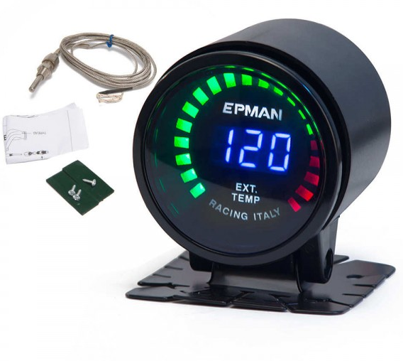 картинка Датчик температуры выхлопных газов Epman (52 мм цифровое табло) магазин  StreetTuning 