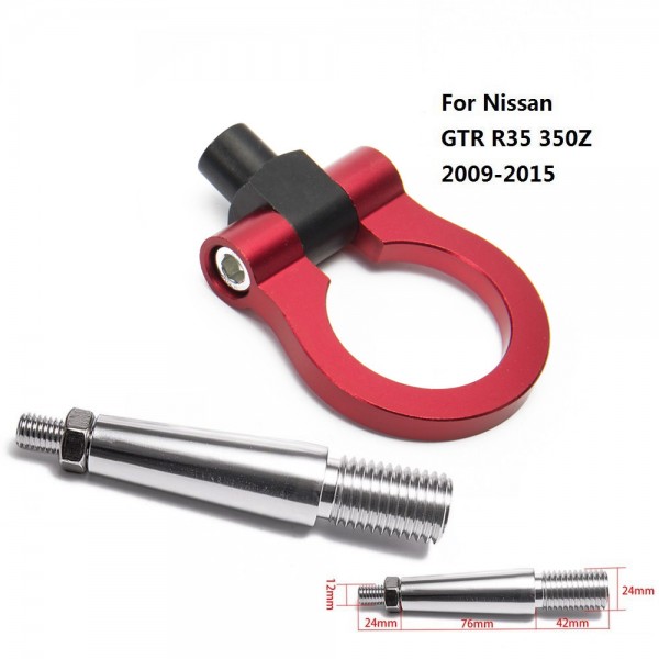 картинка Буксировочное кольцо для Nissan GTR R35 350Z 09-15, красное магазин  StreetTuning 