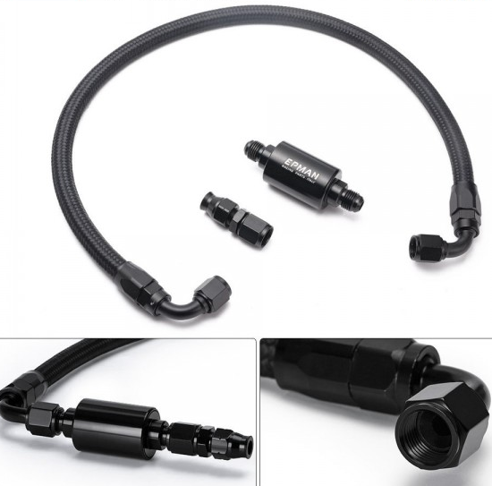 картинка Комплект топливной магистрали EPMAN с фильтром – Tucked Fuel Line Kit магазин  StreetTuning 