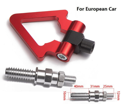 картинка Буксировочный крюк "Стрелка" для европейских авто, красный магазин  StreetTuning 