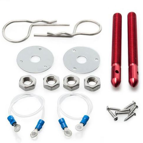 картинка Спортивные замки капота Epman Hood Pin, красные магазин  StreetTuning 