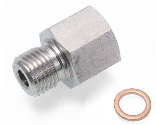 картинка Переходник под сенсор температуры/давления масла M10X1.0 x 1/8" NPT магазин  StreetTuning 