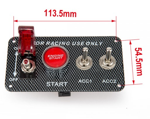 картинка Панель запуска ДВС с 3-мя тумблерами магазин  StreetTuning 