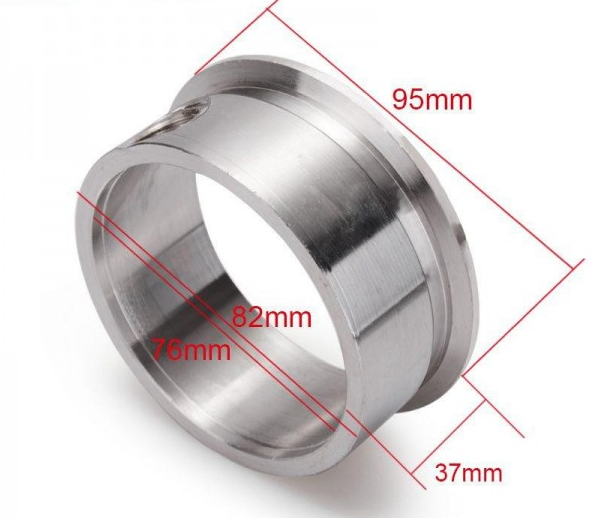 картинка Фланец V-band 76 мм, со встроенным портом для кислородного датчика магазин  StreetTuning 