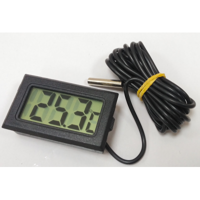 картинка Датчик температуры c ЖК дисплеем на батарейках (-50°С — +110°С) магазин  StreetTuning 