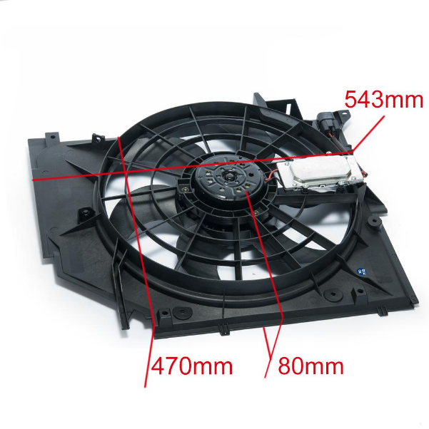 картинка Вентилятор охлаждающий универсальный BMW 3 Series E46 325i 328i 330i  99-06 543mm*470mm*80mm магазин  StreetTuning 