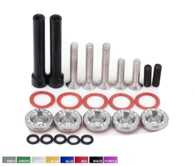 картинка Болты с шайбами крышки клапанов Epman для Honda VTEK D-серия, серебряные магазин  StreetTuning 