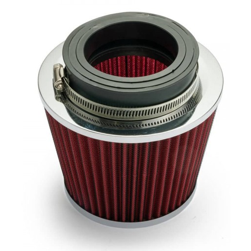картинка Воздушный фильтр нулевик, красный со съемными фланцами 76/89/100 магазин  StreetTuning 