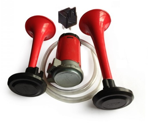 картинка Пневматические клаксоны, 2 рожка, красные магазин  StreetTuning 