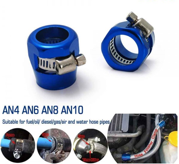 картинка Обжимной наконечник на шланг AN4 с хомутом магазин  StreetTuning 