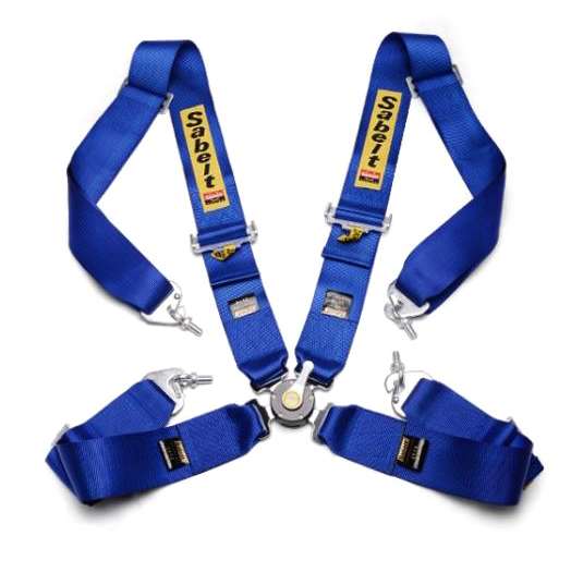 картинка 4-х точечный ремень безопасности Sabelt Style, синий магазин  StreetTuning 